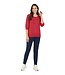 effen dames pullover pof- mouwtje rood Jensen