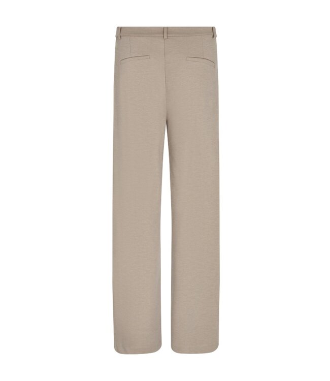 stretch broek met rechte pijp taupe