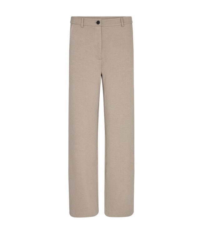 stretch broek met rechte pijp taupe