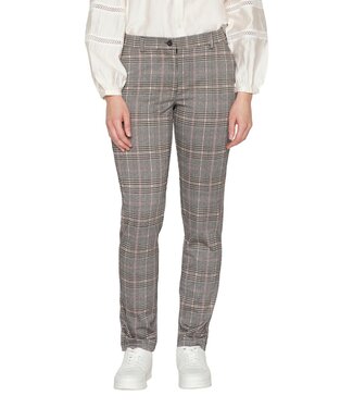 Brandtex. stretch broek blok print zwart
