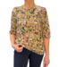 dames t-shirt paint-print groen Jensen