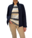 dames t- shirt zigzag patroon blauw