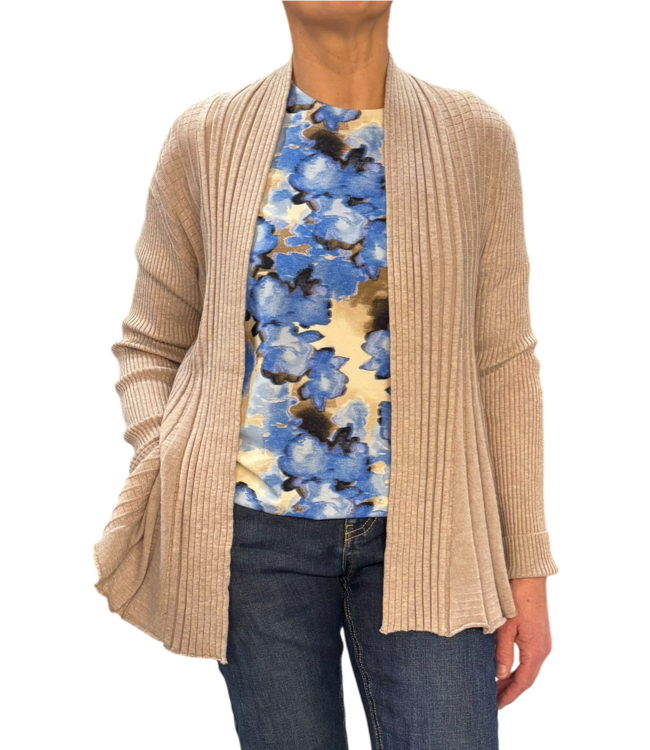 dames blouson shirt "puzzle" blauw