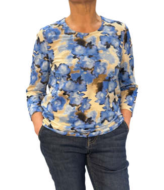 Signature dames blouson shirt "puzzle" blauw Signature