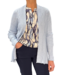 open dames vest plissé "Claudisse" babyblauw