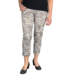 stretch broek "Anne" 7/8 lengte met minimalprint biscotto