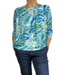 blouson fantasyprint blauw- groen