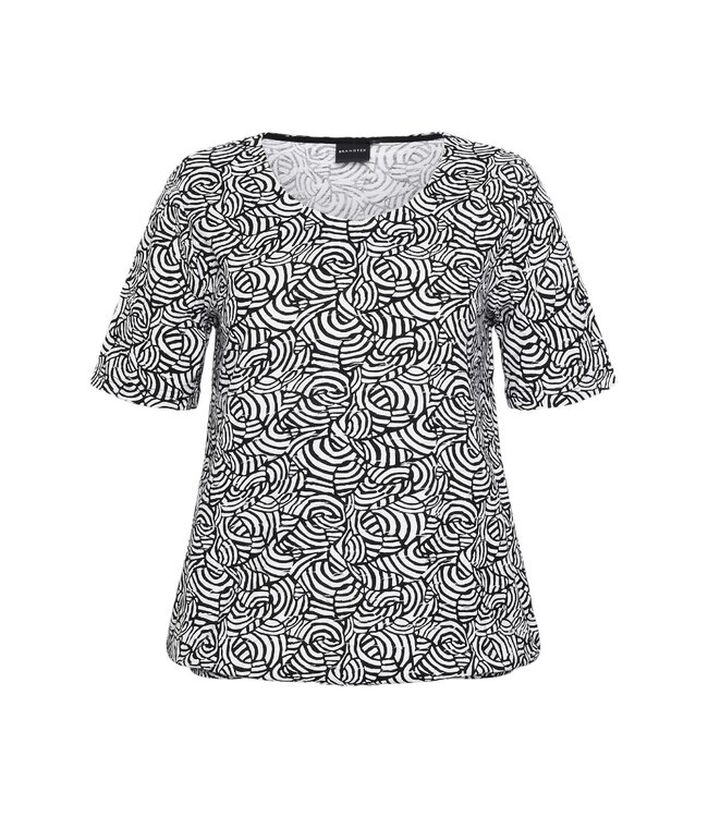 blouson cirkel patroon zwart- wit