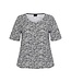 blouson cirkel patroon zwart- wit