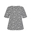 blouson cirkel patroon zwart- wit