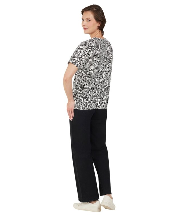 blouson cirkel patroon zwart- wit Brandtex