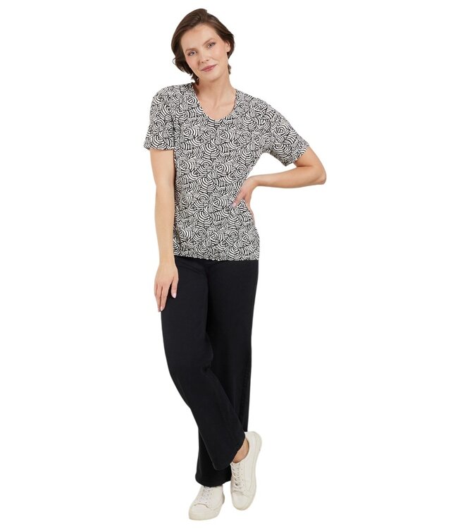 blouson cirkel patroon zwart- wit