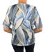 blouson met print grijs- blauw