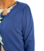 dames vest met kartel randje blauw