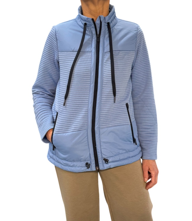 sportief dames vest- jasje blauw