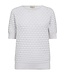 dames pullover structuur en korte mouw Dodo wit