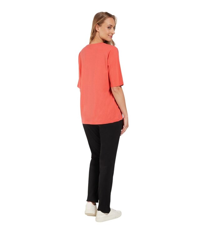 chique dames t-shirt met pareltjes meloen