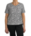 blouson cirkel patroon zwart- wit