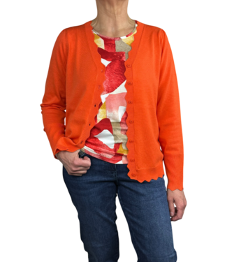 Sunday dames vest met kartel randje koraal Sunday