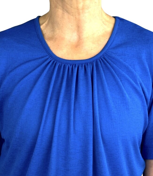 effen dames blouson shirt "Hervas" kobalt- blauw