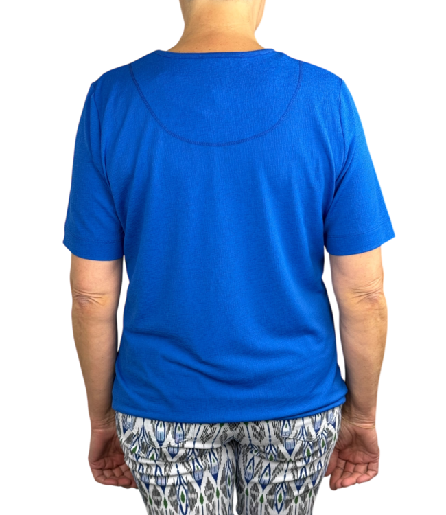 effen dames blouson shirt "Hervas" kobalt- blauw