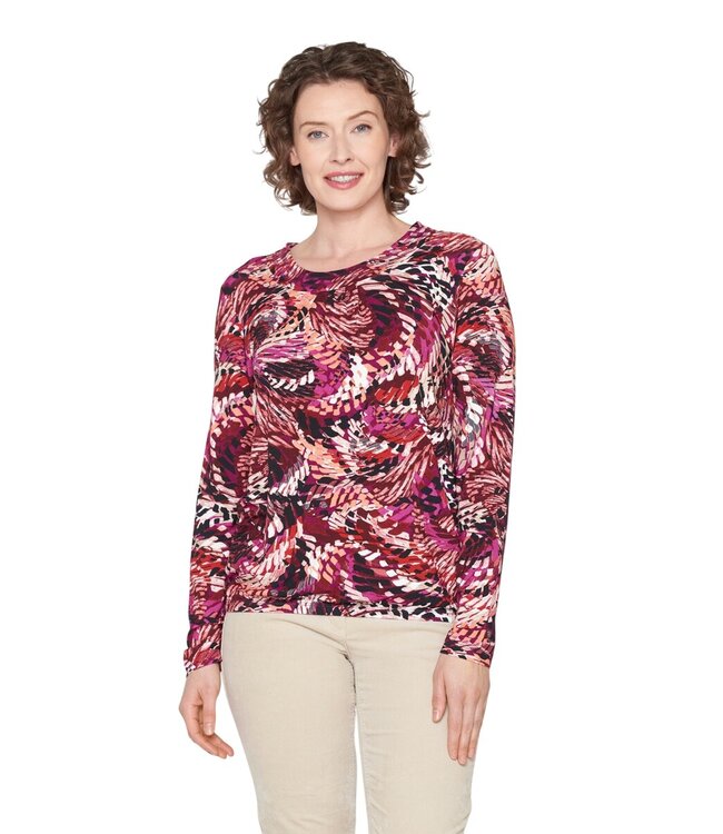 dames blouson shirt feather fuchsia L/M Brandtex