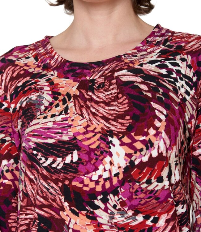 dames blouson shirt feather fuchsia L/M