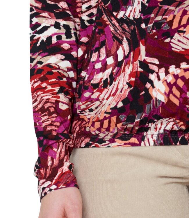 dames blouson shirt feather fuchsia L/M