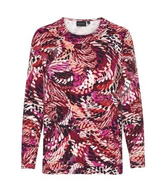 Brandtex. dames blouson shirt feather fuchsia L/M Brandtex