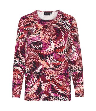 Brandtex. dames blouson shirt feather fuchsia L/M