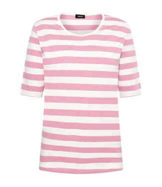 Jensen Denmark dames t- shirt streep korte mouw roze