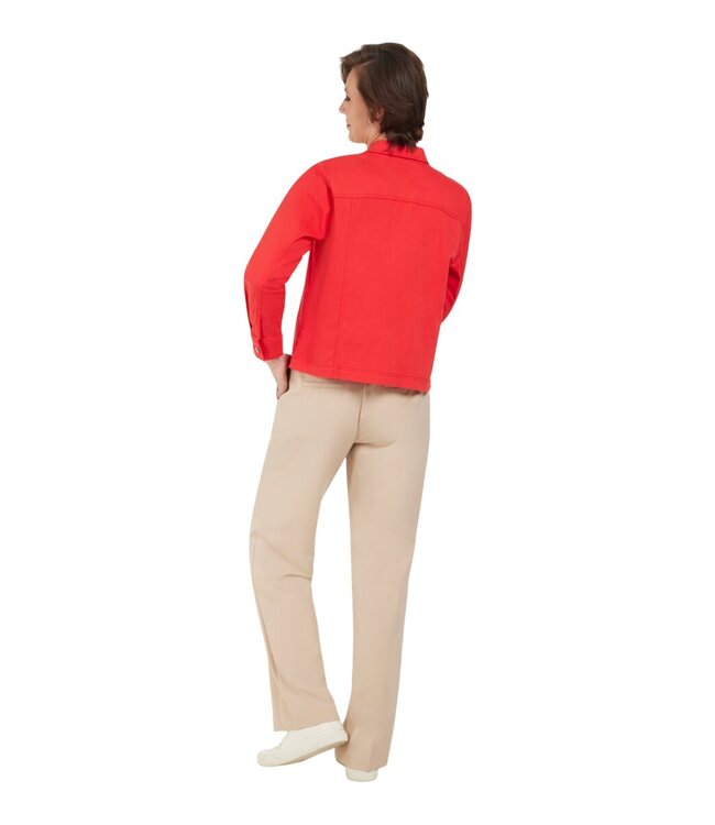 spijker jasje met knopen rood