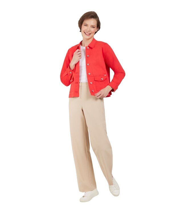 spijker jasje met knopen rood