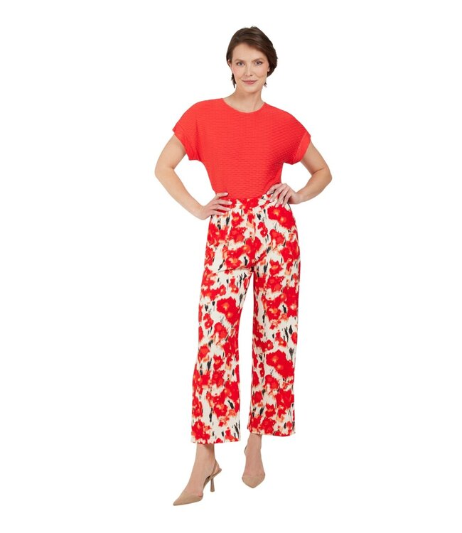 dames broek met print rood