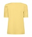 effen dames shirt met pofmouwtje "Fenja" geel