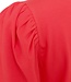 effen dames shirt met pofmouwtje "Fenja" rood
