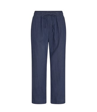 FreeQuent linnen broek dames "Lava" marine FreeQuent - ENKELLENGTE