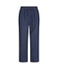 linnen broek dames "Lava" marine - ENKELLENGTE