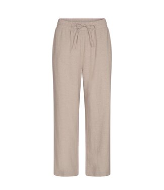 FreeQuent linnen broek dames "Lava" beige - ENKELLENGTE