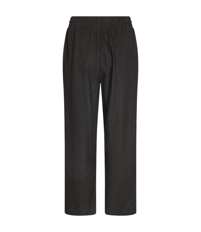 linnen broek dames "Lava" zwart - ENKELLENGTE