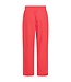 linnen broek dames "Lava" koraalrood - ENKELLENGTE