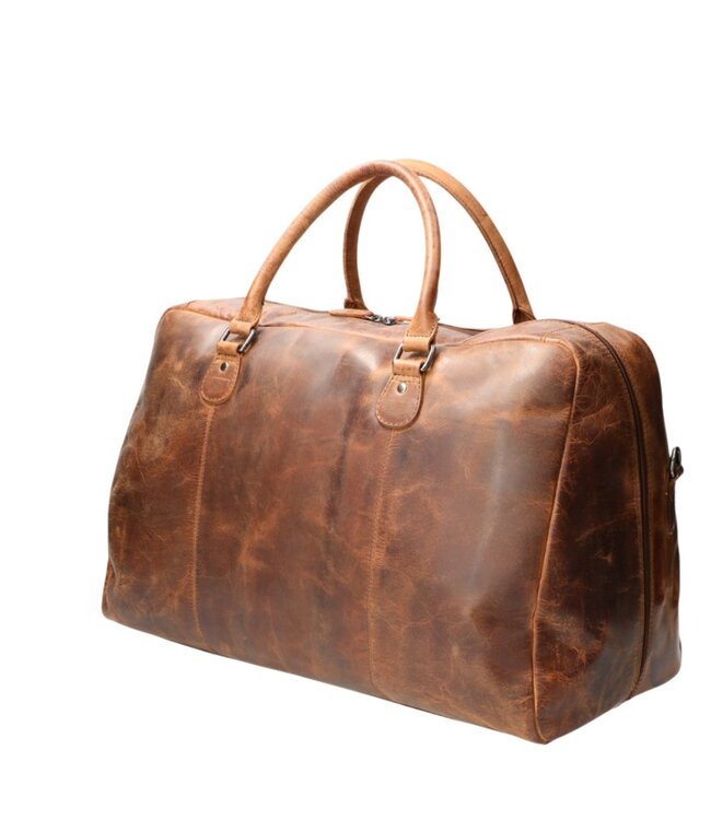 leren weekendtas / reistas hunter