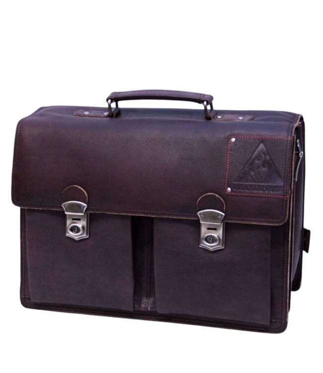 stoere laptoptas / werktas met overslag 3vak 17inch