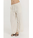 dames broek linnen "Linus" flared beige