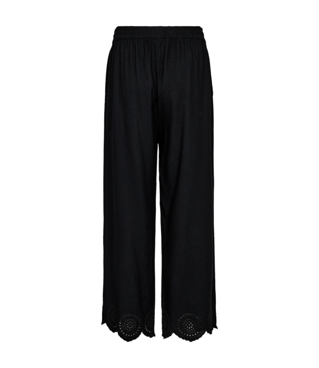 dames broek linnen "Linus" flared zwart