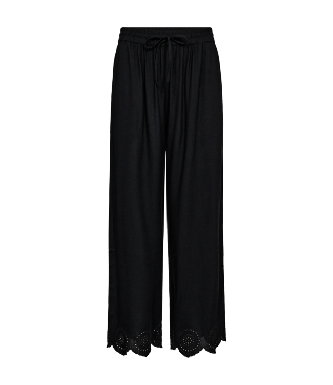 dames broek linnen "Linus" flared zwart