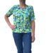 blouson fantasy print blauw- geel