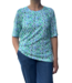 dames t-shirt bolletjes print groen
