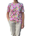 dames t- shirt bolletjes structuur roze