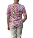 dames t- shirt bolletjes structuur roze